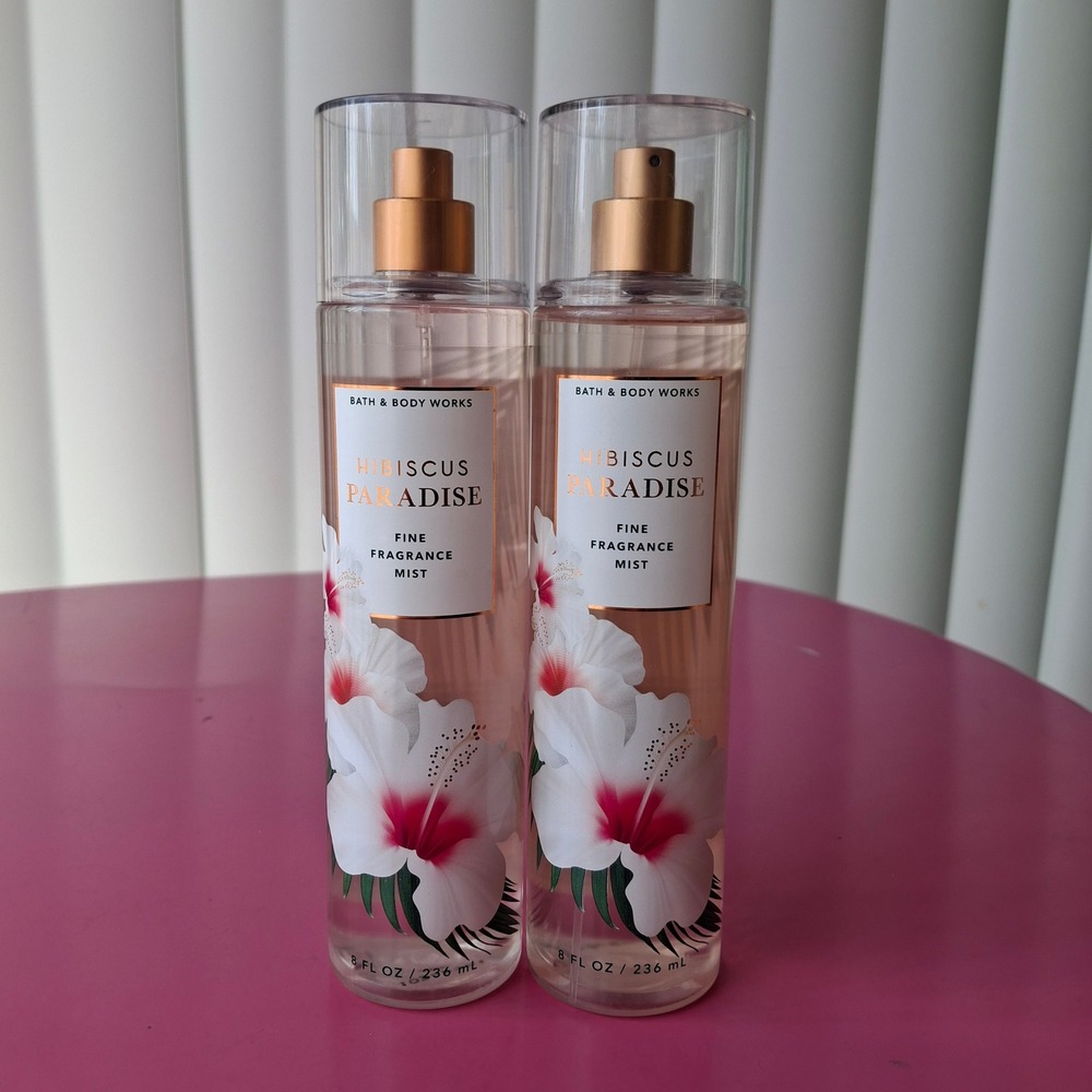 Bath & Body Works HIBISCUS PARADISE Fine Fragrance Mist 8 fl oz Set of 2